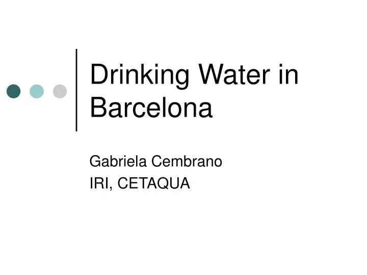 drinking water in barcelona
