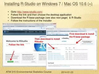 Installing R-Studio on Windows 7 / Mac OS 10.6 (+)
