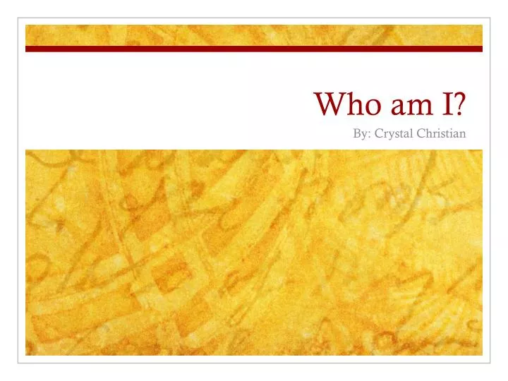 who am i