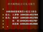祥兴顺物流公司见习报告 - slide 1