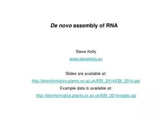 De novo assembly of RNA