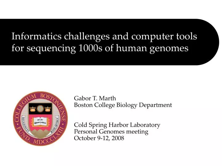 informatics challenges and computer tools for sequencing 1000s of human genomes