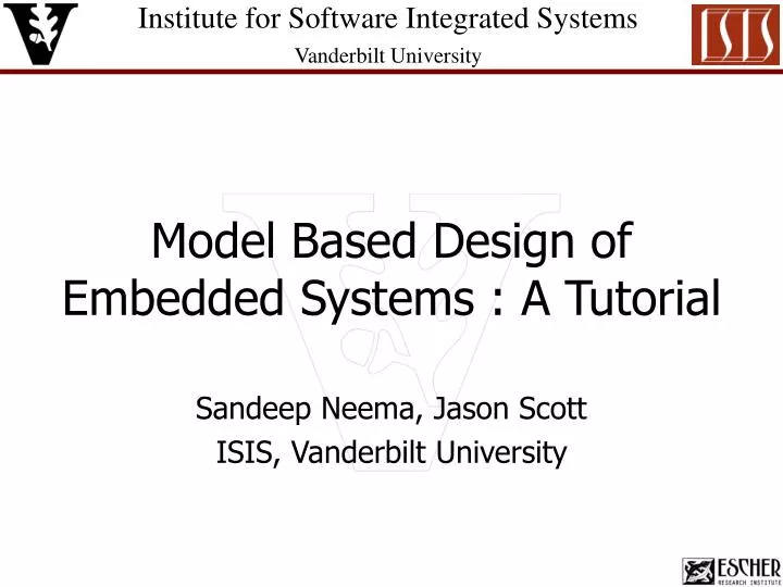model based design of embedded systems a tutorial