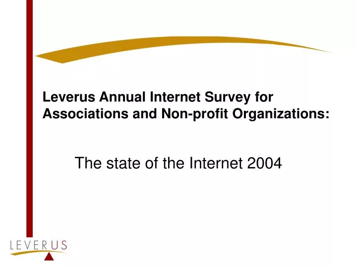 leverus annual internet survey for associations and non profit organizations