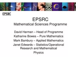 EPSRC Mathematical Sciences Programme