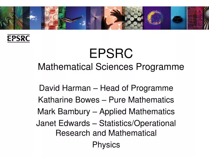 epsrc mathematical sciences programme