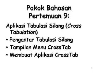 pokok bahasan pertemuan 9