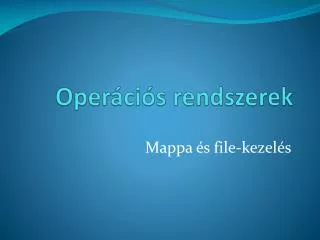 oper ci s rendszerek