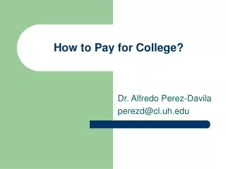 how to pay for college