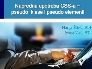 napredna upotreba css a pseudo klase i pseudo elementi