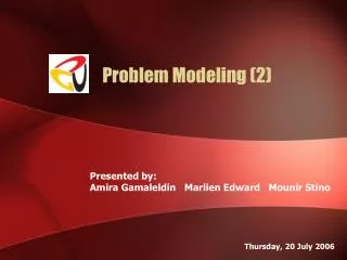 Problem Modeling (2)