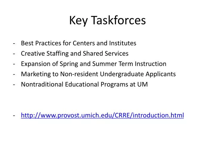key taskforces