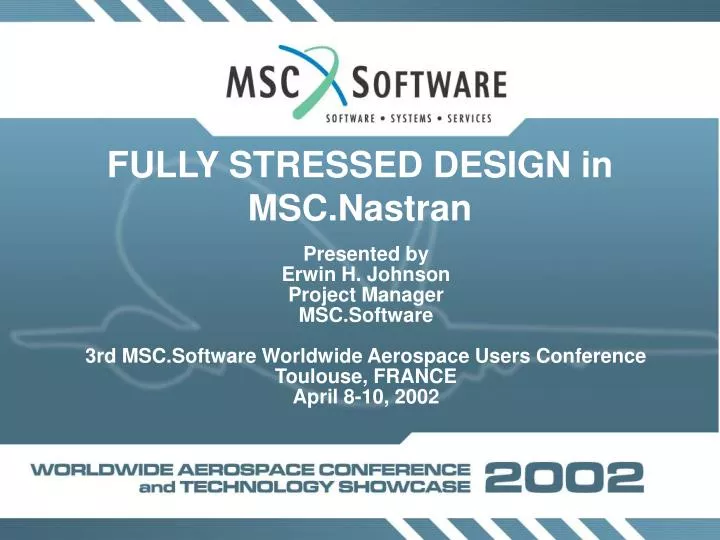 fully stressed design in msc nastran