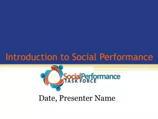 Introduction to Social Performance