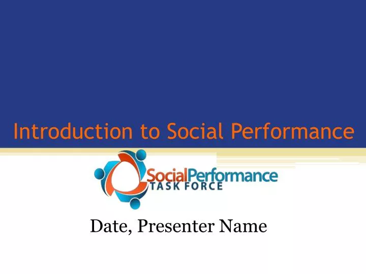introduction to social performance