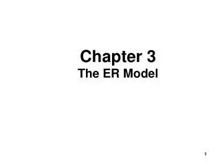 Chapter 3 The ER Model