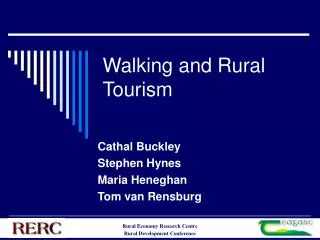Walking and Rural Tourism