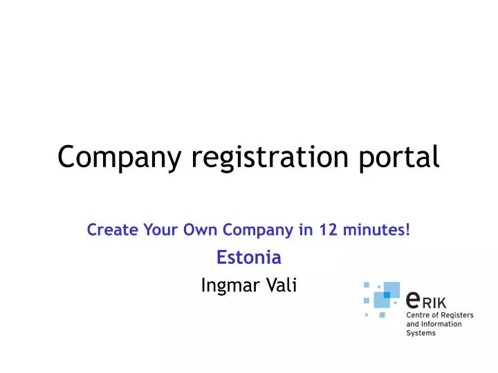 company registration portal