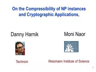 On the Compressibility of NP instances and Cryptographic Applications,