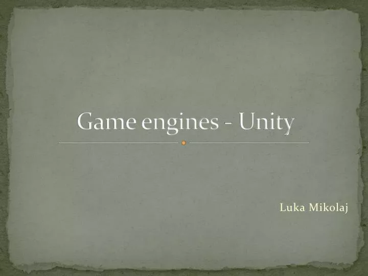 game engines unity