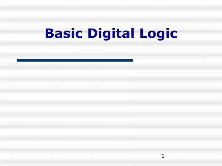 basic digital logic