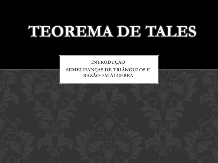 teorema de tales