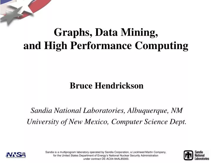 graphs data mining and high performance computing