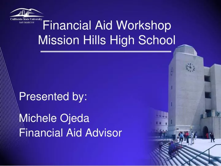 financial aid workshop mission hills high school