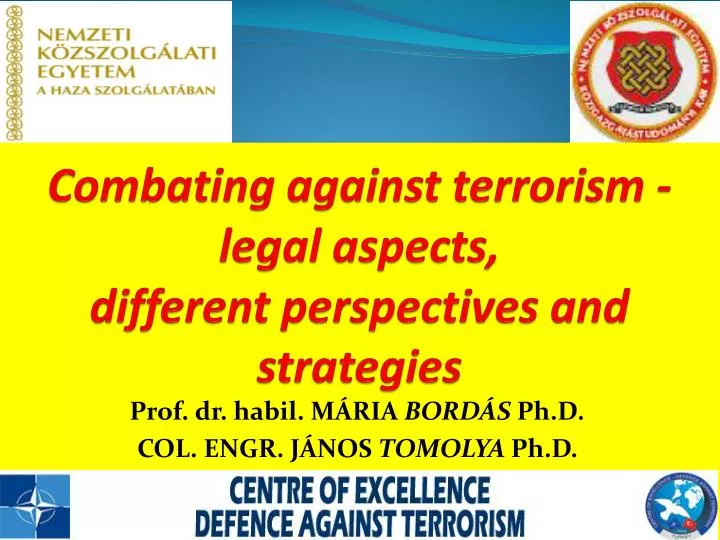 combating against terrorism legal aspects different perspectives and strategies