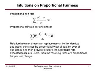 Intuitions on Proportional Fairness