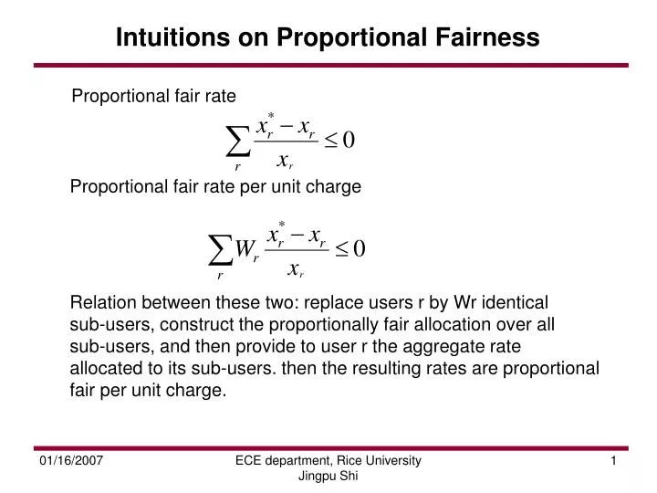 intuitions on proportional fairness