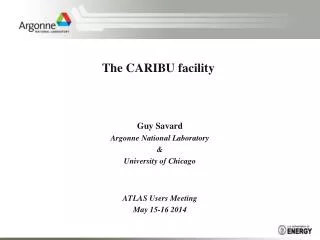 The CARIBU facility