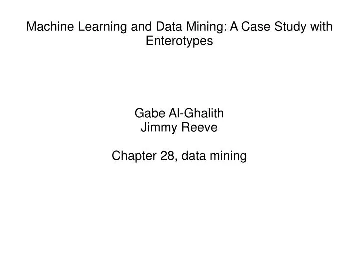 gabe al ghalith jimmy reeve chapter 28 data mining