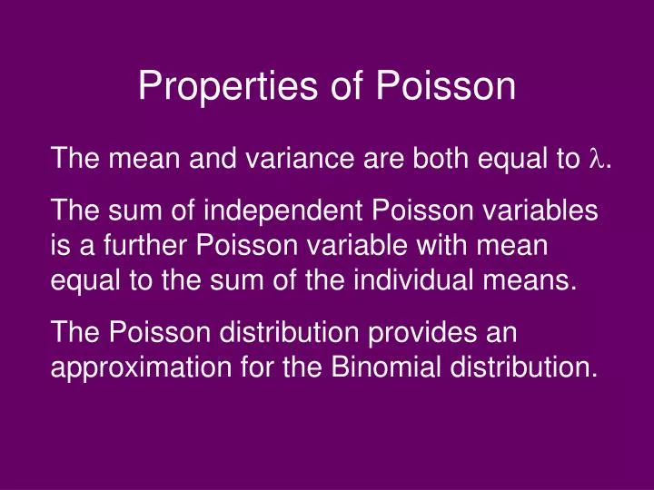 properties of poisson