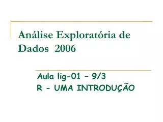 an lise explorat ria de dados 2006