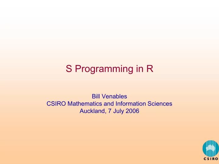 s programming in r