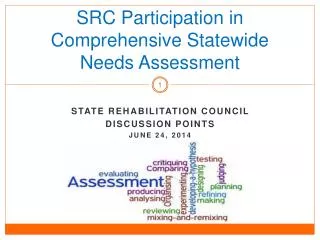 SRC Participation in Comprehensive Statewide Needs Assessment