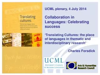 UCML plenary, 4 July 2014