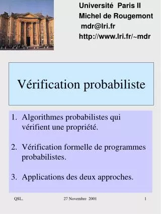 v rification probabiliste