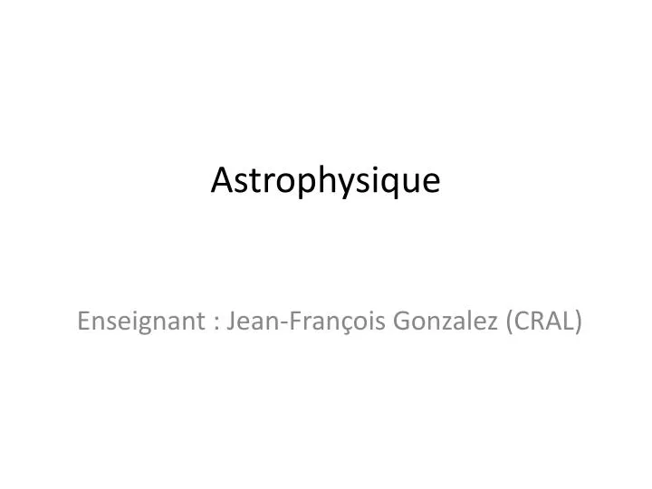 astrophysique