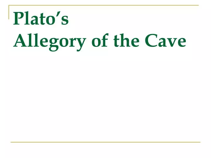 plato s allegory of the cave