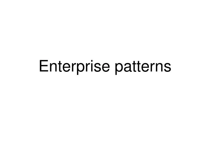 enterprise patterns