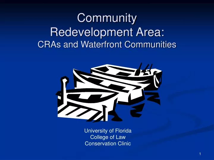 community redevelopment area cras and waterfront communities