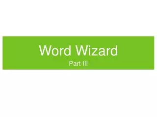 Word Wizard