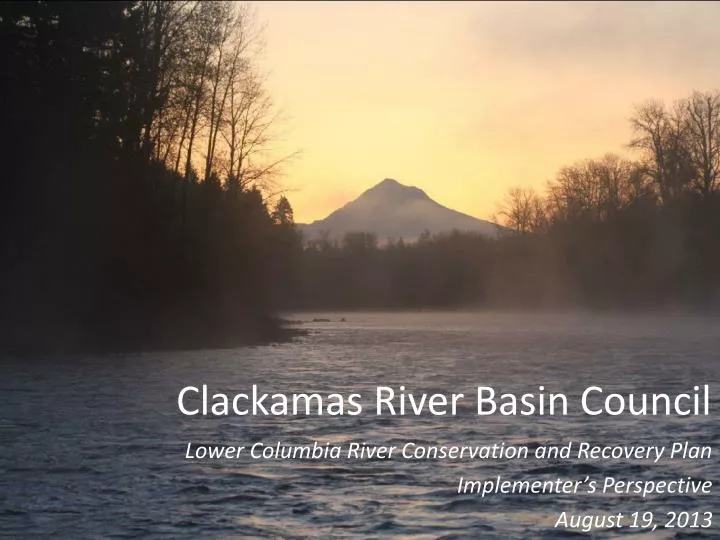 clackamas river basin council