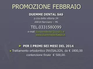 promozione febbraio