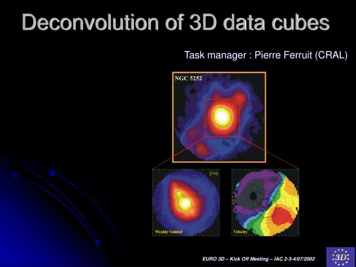 deconvolution of 3d data cubes