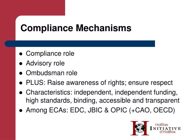 compliance mechanisms