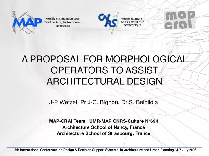 a proposal for morphological operators to assist architectural design