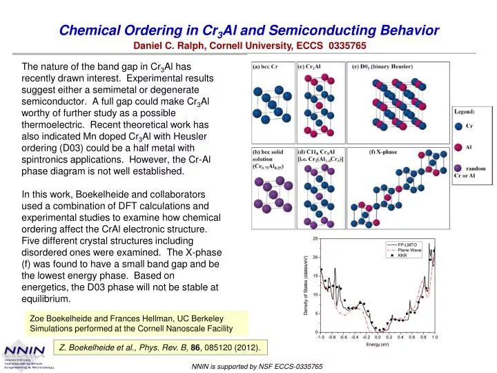 chemical ordering in cr 3 al and semiconducting behavior